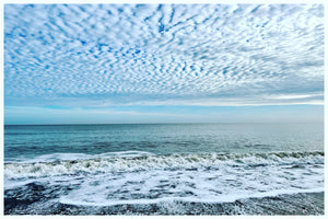 Herrringbone cloud formation in Dunwich beach, Suffolk